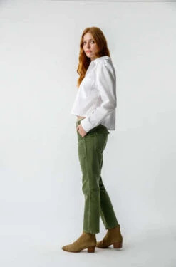 Amo DenimCorduroy Easy Army Trouser - Tea Leaf -ULLA JOHNSON Clothing Shop AMO Denim Easy Army Trouser in Tea Leaf Corduroy 20231004192507