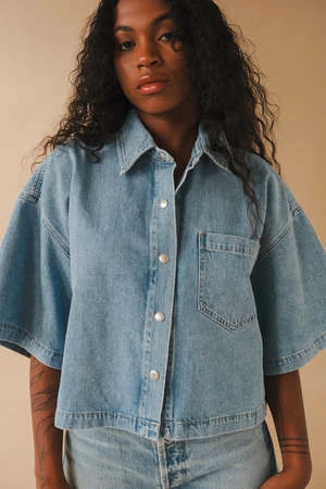 AGOLDEAgolde Rona Box Shirt - Tomorrow 3 AGOLDEAgolde Rona Box Shirt - Tomorrow