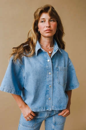 AGOLDEAgolde Rona Box Shirt - Tomorrow 5 AGOLDEAgolde Rona Box Shirt - Tomorrow - Image 3