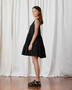 Ali GoldenFULL TANK DRESS - BLACK -ULLA JOHNSON Clothing Shop Ali Golden FULL TANK DRESS BLACK 20230224201143