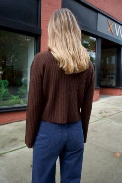 Ali GoldenMerino Ribbed Sweater - Chocolate 7 Ali GoldenMerino Ribbed Sweater - Chocolate -ULLA JOHNSON Clothing Shop Ali Golden Merino Ribbed Sweater Chocolate 20231025021643 2