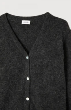 American VintageEast Button Cardigan - Charcoal -ULLA JOHNSON Clothing Shop American Vintage East Button Cardigan Charcoal 20231031232044 1