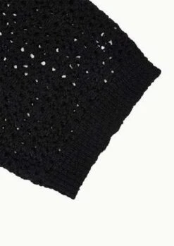 AMOMENTOAmomento Crochet Vest - Black -ULLA JOHNSON Clothing Shop Amomento Crochet Vest Black 20230825202648 3