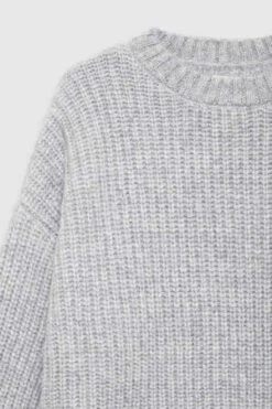 Anine BingSydney Crew Sweater - Light Heather Grey 8 Anine BingSydney Crew Sweater - Light Heather Grey -ULLA JOHNSON Clothing Shop Anine Bing Sydney Crew Sweater Light Heather Grey 20230921024511 1