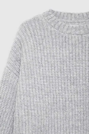 Anine BingSydney Crew Sweater - Light Heather Grey 5 Anine BingSydney Crew Sweater - Light Heather Grey - Image 3