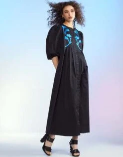 CYNTHIA ROWLEYAnnabelle Cotton Maxi Dress - Black -ULLA JOHNSON Clothing Shop Annabelle Cotton Maxi Dress 20230222224525 3