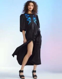 CYNTHIA ROWLEYAnnabelle Cotton Maxi Dress - Black -ULLA JOHNSON Clothing Shop Annabelle Cotton Maxi Dress 20230222224526