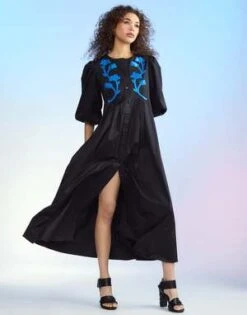 CYNTHIA ROWLEYAnnabelle Cotton Maxi Dress - Black -ULLA JOHNSON Clothing Shop Annabelle Cotton Maxi Dress 20230222224527