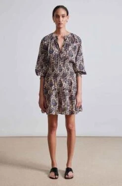 Apiece ApartLa Venturea Mini Dress - Folk Foliage -ULLA JOHNSON Clothing Shop Apiece Apart La Venturea Mini Dress Folk Foliage 20230927012916