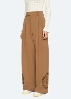 Sea New YorkArabella Pants - Camel -ULLA JOHNSON Clothing Shop Arabella Pants 20231013000330 1