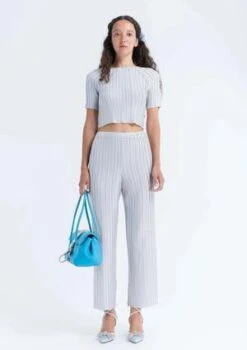 ArthurBox Pleat Straight Pant - Platinum