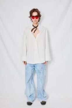 AssemblyCotton Oxford Shirt - White 11 AssemblyCotton Oxford Shirt - White -ULLA JOHNSON Clothing Shop Assembly Cotton Oxford Shirt White 20230928201010