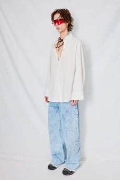 AssemblyCotton Oxford Shirt - White 12 AssemblyCotton Oxford Shirt - White -ULLA JOHNSON Clothing Shop Assembly Cotton Oxford Shirt White 20230928201011