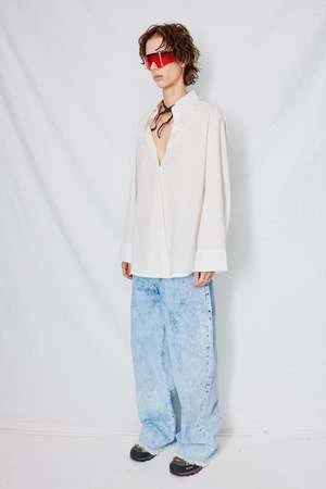 AssemblyCotton Oxford Shirt - White 6 AssemblyCotton Oxford Shirt - White - Image 4