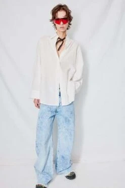 AssemblyCotton Oxford Shirt - White 14 AssemblyCotton Oxford Shirt - White -ULLA JOHNSON Clothing Shop Assembly Cotton Oxford Shirt White 20230928201013