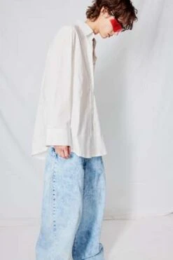 AssemblyCotton Oxford Shirt - White 15 AssemblyCotton Oxford Shirt - White -ULLA JOHNSON Clothing Shop Assembly Cotton Oxford Shirt White 20230928201014