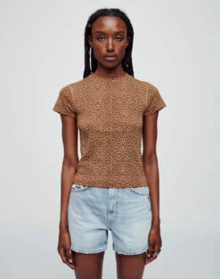 RE/DONEBaby Tee - Micro Leopard