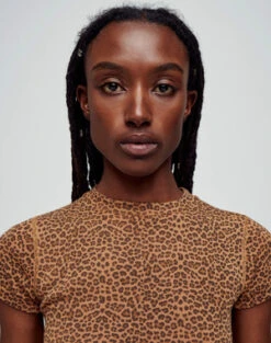 RE/DONEBaby Tee - Micro Leopard -ULLA JOHNSON Clothing Shop BABY TEE 20231020111032 1