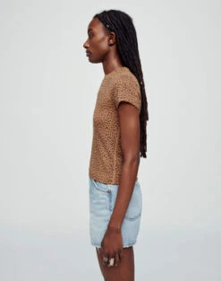 RE/DONEBaby Tee - Micro Leopard -ULLA JOHNSON Clothing Shop BABY TEE 20231020111032 2