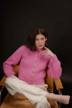 ELEVEN SIXBecca Cardi - Powder Blue -ULLA JOHNSON Clothing Shop BECCA CARDI POWDER BLUE 20231027192534 1