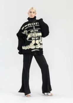 Y/projectParis Best Jacquard Fleece Jacket - Black/White -ULLA JOHNSON Clothing Shop BLACK AND WHITE PARIS BEST JACQUARD FLEECE JACKET 20231024095530