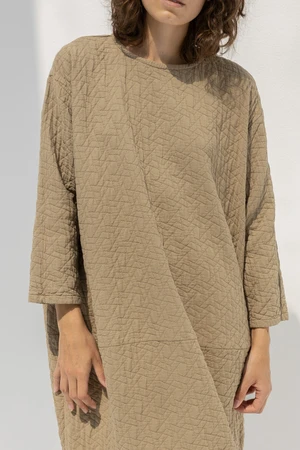 Black CraneLong Bud Dress - Mocha 4 Black CraneLong Bud Dress - Mocha - Image 2