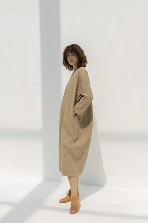 Black CraneLong Bud Dress - Mocha 6 Black CraneLong Bud Dress - Mocha - Image 4