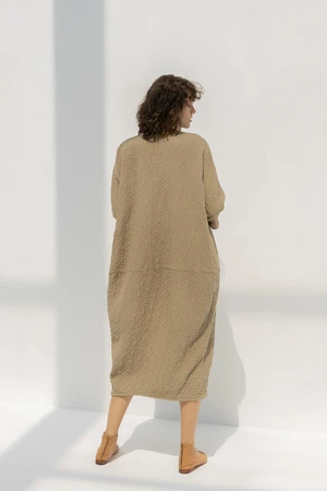 Black CraneLong Bud Dress - Mocha 7 Black CraneLong Bud Dress - Mocha - Image 5