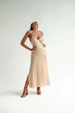 BAHHGOOSEBahhgoose Silk Slip Dress - Nude