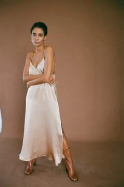 BAHHGOOSEBahhgoose Silk Slip Dress - Nude -ULLA JOHNSON Clothing Shop Bahhgoose Silk Slip Dress Nude 20221115070210 1