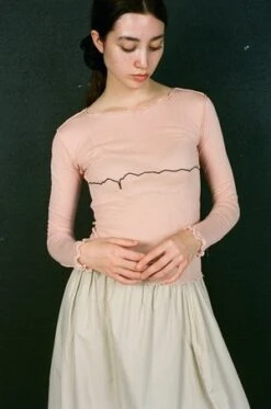 BaserangeTabbys Star Long Sleeve - Buio Pink 16 BaserangeTabbys Star Long Sleeve - Buio Pink -ULLA JOHNSON Clothing Shop Baserange Tabbys Star Long Sleeve Buio Pink 20230918165544