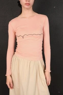 BaserangeTabbys Star Long Sleeve - Buio Pink 20 BaserangeTabbys Star Long Sleeve - Buio Pink -ULLA JOHNSON Clothing Shop Baserange Tabbys Star Long Sleeve Buio Pink 20230918165546