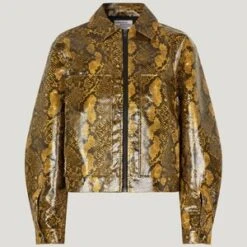 Baum Und PferdgartenBathilde Jacket - Yellow Snake -ULLA JOHNSON Clothing Shop Baum und Pferdgarten Bathilde Jacket Yellow Snake 20230823001020 1