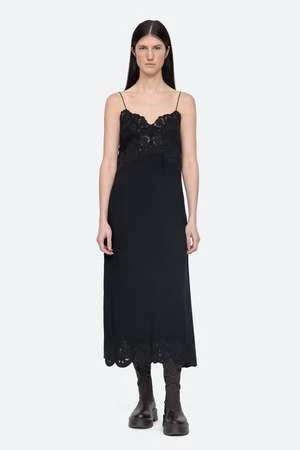Sea New YorkBaylin Slip Dress - Black 5 Sea New YorkBaylin Slip Dress - Black - Image 3