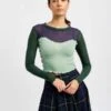 Eliza FaulknerBella Top - Green/Navy -ULLA JOHNSON Clothing Shop Bella Top Green Navy 20230907160335