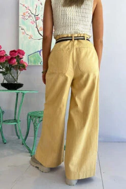 BelleroseDallas Pants - Yellow -ULLA JOHNSON Clothing Shop Bellerose Dallas Pants yellow 20221007231047 1