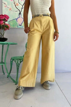 BelleroseDallas Pants - Yellow -ULLA JOHNSON Clothing Shop Bellerose Dallas Pants yellow 20221007231048