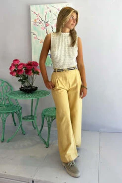 BelleroseDallas Pants - Yellow -ULLA JOHNSON Clothing Shop Bellerose Dallas Pants yellow 20221007231049
