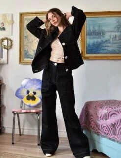 Birds Of North AmericaTystie Jacket - Black 25 Birds Of North AmericaTystie Jacket - Black -ULLA JOHNSON Clothing Shop Birds of North America Tystie Jacket Black 20230911005433