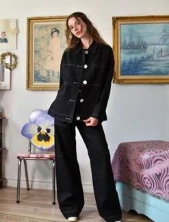 Birds Of North AmericaTystie Jacket - Black 26 Birds Of North AmericaTystie Jacket - Black -ULLA JOHNSON Clothing Shop Birds of North America Tystie Jacket Black 20230911005434