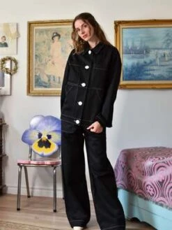 Birds Of North AmericaTystie Jacket - Black 29 Birds Of North AmericaTystie Jacket - Black -ULLA JOHNSON Clothing Shop Birds of North America Tystie Jacket Black 20230911005435 2