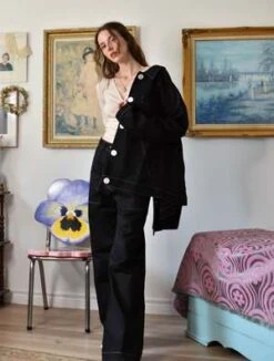 Birds Of North AmericaTystie Jacket - Black 34 Birds Of North AmericaTystie Jacket - Black -ULLA JOHNSON Clothing Shop Birds of North America Tystie Jacket Black 20230911005439 1