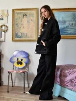 Birds Of North AmericaTystie Jacket - Black 33 Birds Of North AmericaTystie Jacket - Black -ULLA JOHNSON Clothing Shop Birds of North America Tystie Jacket Black 20230911005439