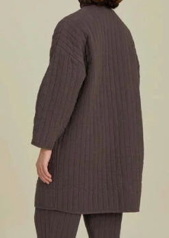 Black CraneQuilted Jacket - Plum 12 Black CraneQuilted Jacket - Plum -ULLA JOHNSON Clothing Shop Black Crane Quilted Jacket in Plum 20231020233448 1