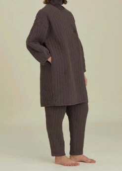 Black CraneQuilted Jacket - Plum 14 Black CraneQuilted Jacket - Plum -ULLA JOHNSON Clothing Shop Black Crane Quilted Jacket in Plum 20231020233448 3