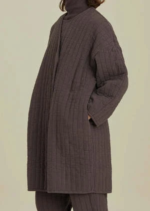 Black CraneQuilted Jacket - Plum 4 Black CraneQuilted Jacket - Plum - Image 2