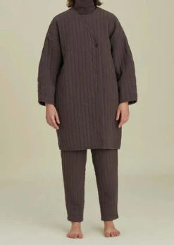 Black CraneQuilted Jacket - Plum 16 Black CraneQuilted Jacket - Plum -ULLA JOHNSON Clothing Shop Black Crane Quilted Jacket in Plum 20231020233449