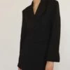 Blossom H CompanyIlli Crop Wool Blazer - Black
