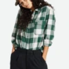 BrixtonBowery W Flannel Shirt - Pine Needle/Beige 1 BrixtonBowery W Flannel Shirt - Pine Needle/Beige -ULLA JOHNSON Clothing Shop Bowery W Flannel Shirt in Pine Needle Beige 20231028075522