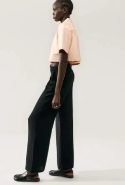 Silk LaundryCdc Pleated Pants - Black 10 Silk LaundryCdc Pleated Pants - Black -ULLA JOHNSON Clothing Shop CDC PLEATED PANTS BLACK 20231011071537 3